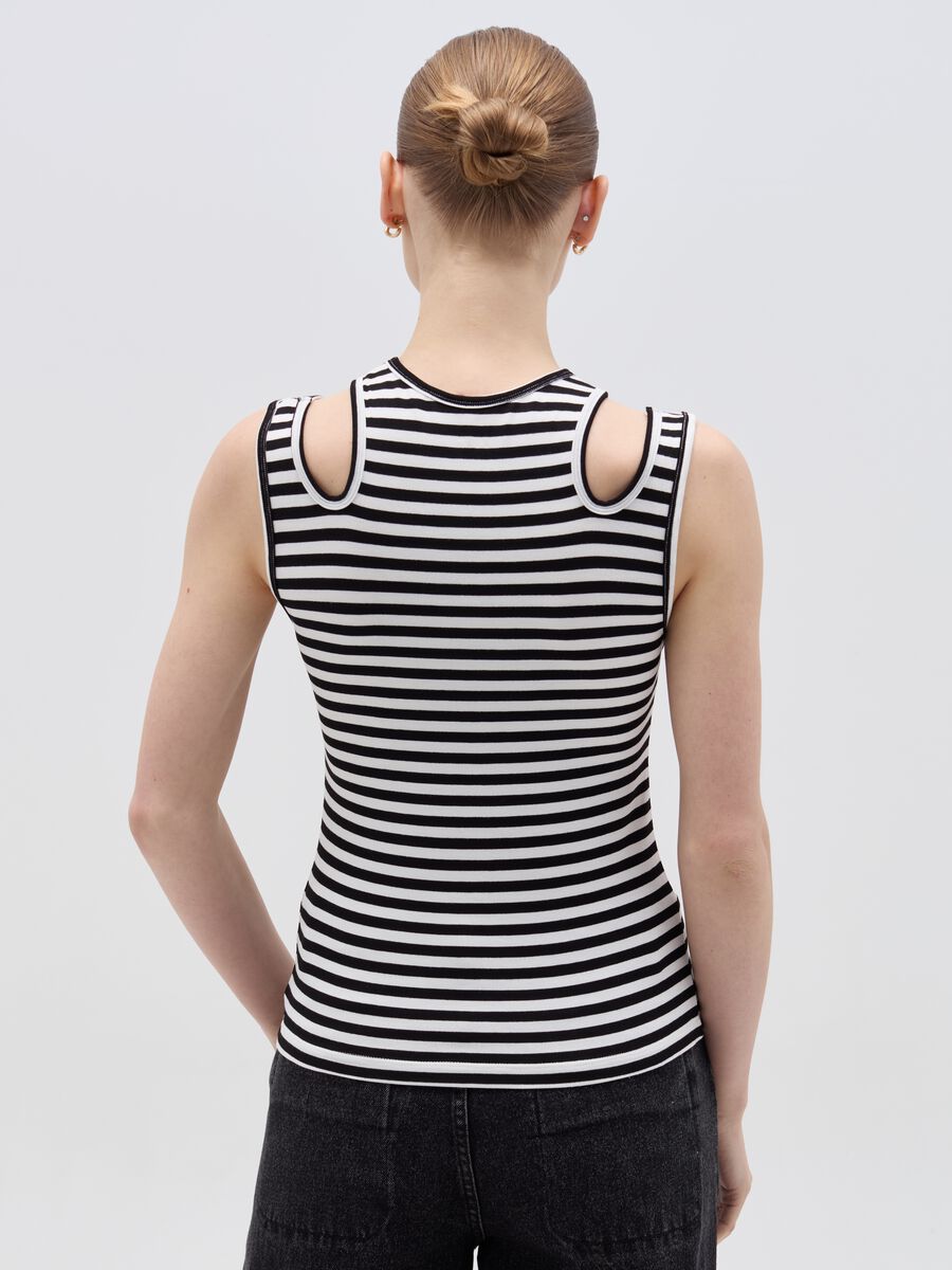 Striped tank top with cut-out details_2