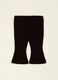Baby girls' black flared trousers in stretch viscose_2