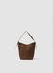 Brown stretch-fabric shoulder bag_0