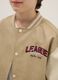 Beige boy's bomber with regular fit and buttons_2