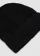Cappello nero a coste in tessuto elasticizzato_1