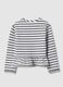 Girls' multicolour striped cotton blend top with fitted silhouette_1