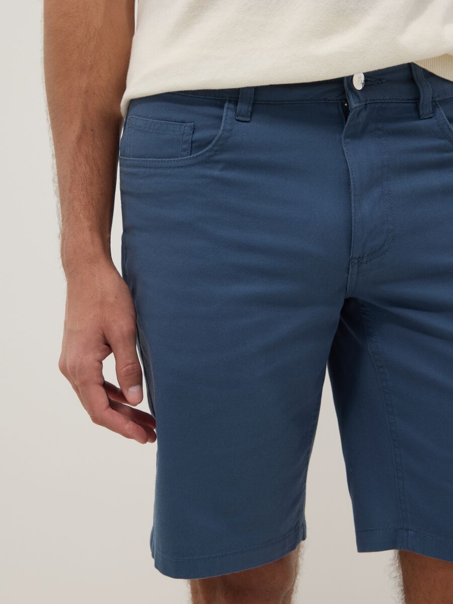Blue pure cotton shorts_4