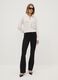 Leggings neri flare fit in punto Milano di viscosa elasticizzata_1