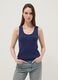 Blue pure cotton vest top_0