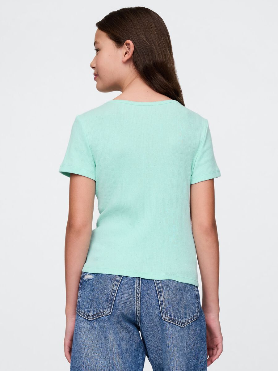 M&auml;dchent-Shirt aus reiner Baumwolle in Hellblau_1