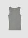 Grey regular fit cotton tank top_0