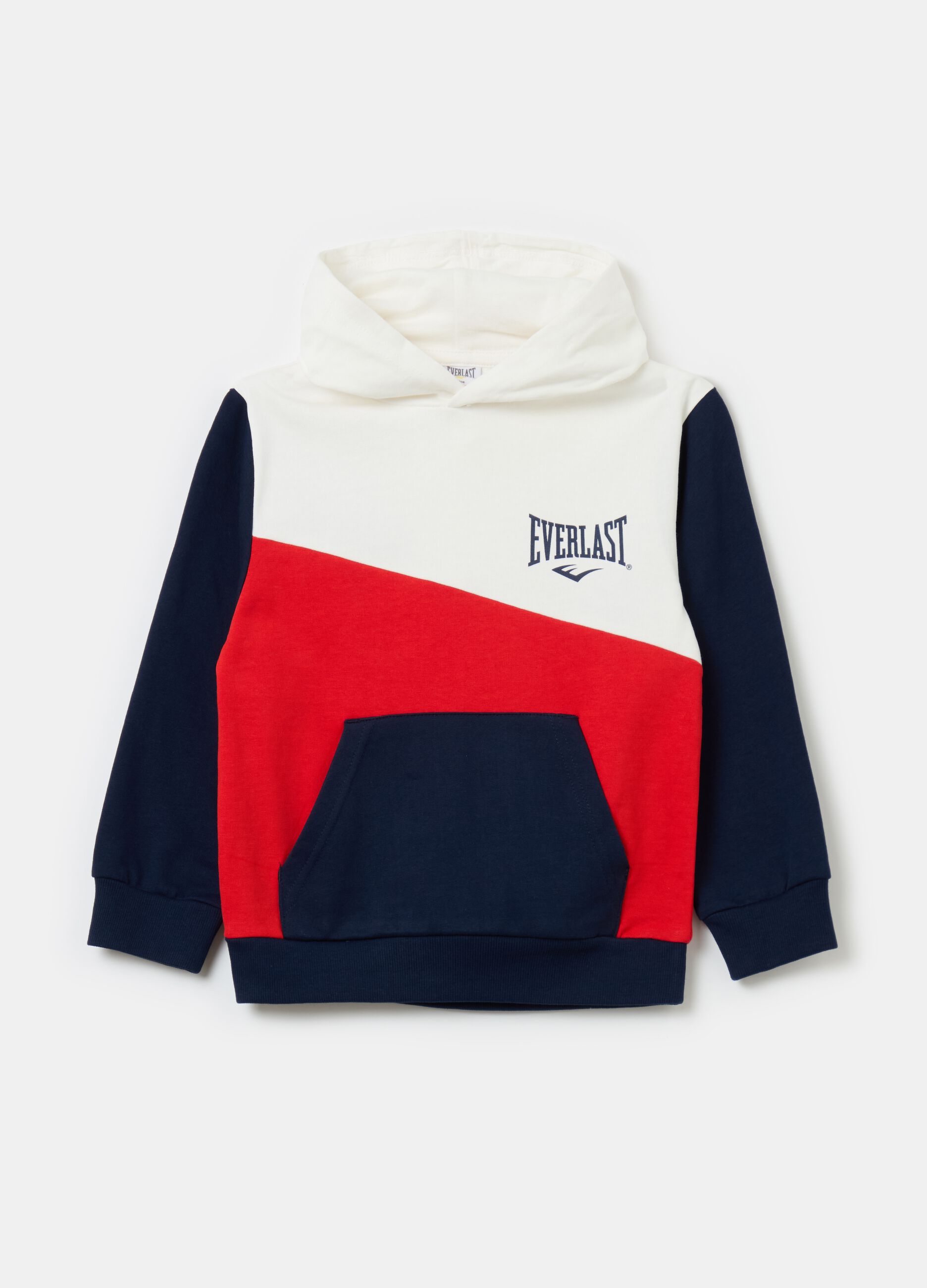 Sweatshirt with hood and logo print