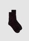 Black stretch boucl&eacute;-effect socks_0