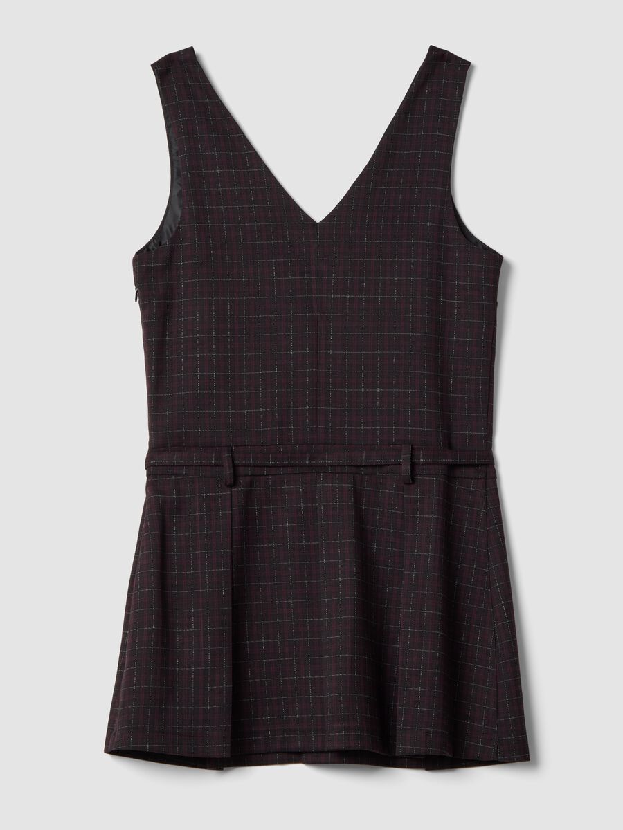 Schwarzes Kleid aus Stretch-Viskose mit tiefem V-Ausschnitt_2
