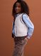 White crew-neck gilet with floral embroidery, regular fit_0