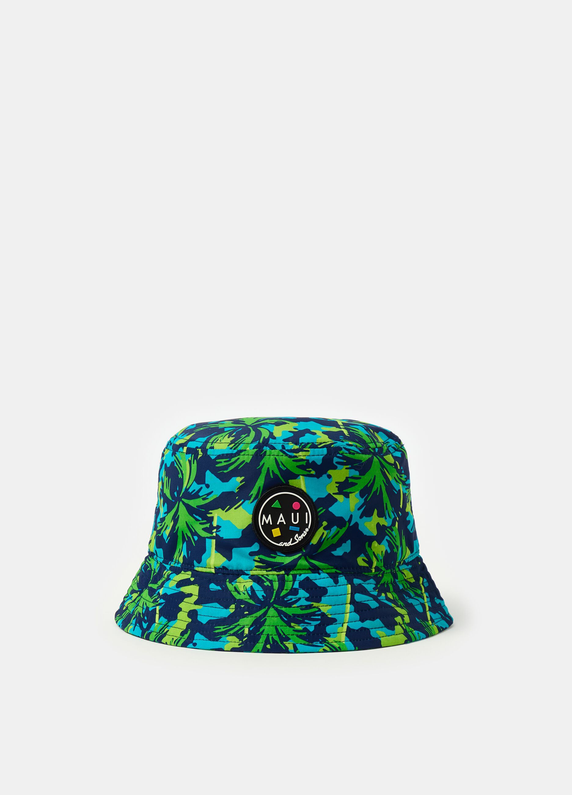 Fishing hat with palms print
