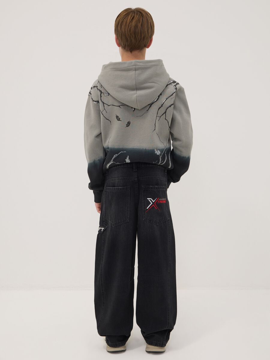 Jeans neri baggy fit in puro cotone_2