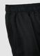 Schwarze Shorts aus Leinen-Viskose-Mix mit elastischem Bund, Regular Fit_1