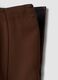 Gonna marrone in viscosa elasticizzata a vita regular_1