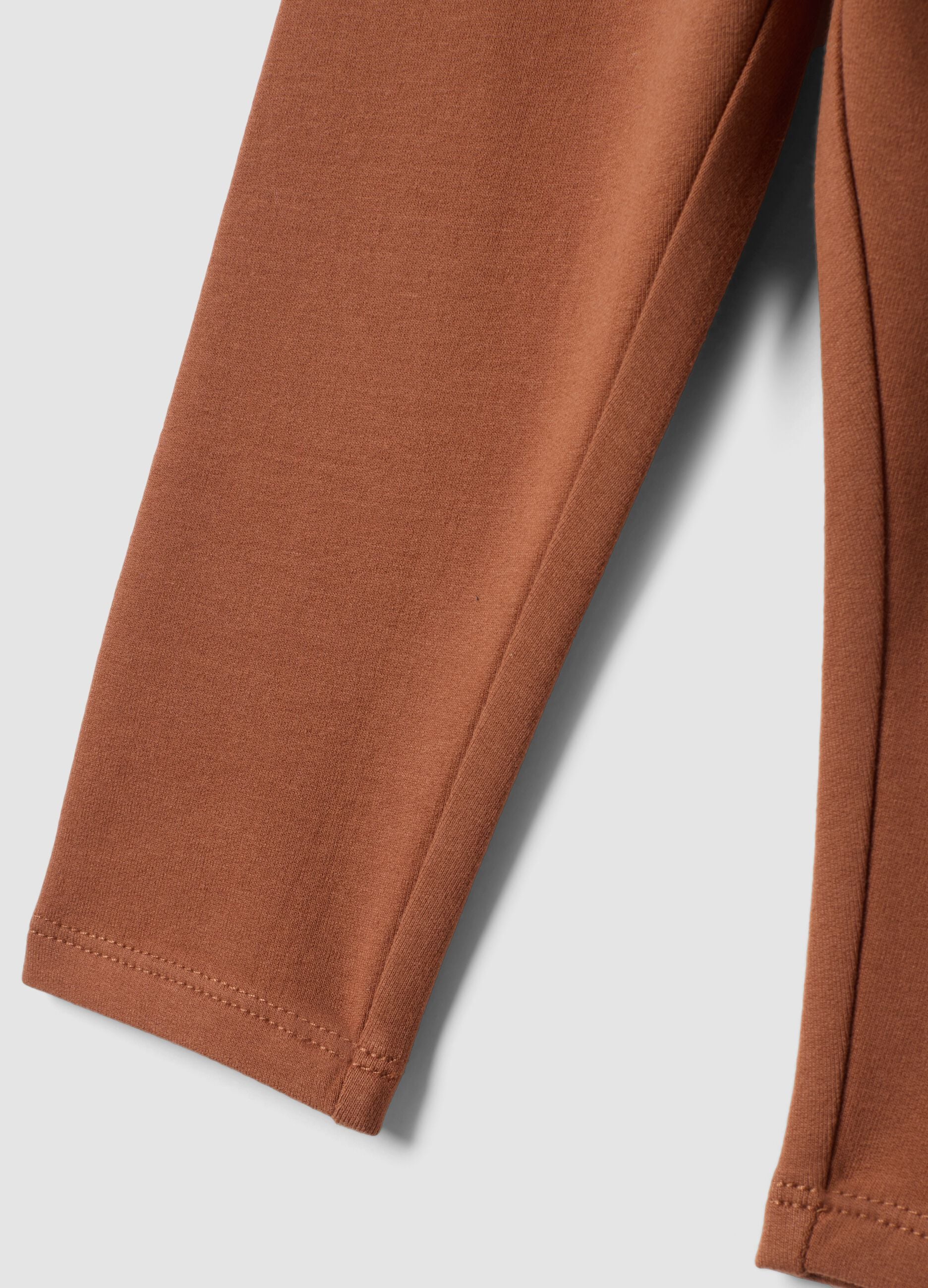 Brown organic stretch cotton leggings