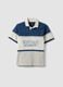 Blaues Kurzarm-Poloshirt aus reiner Baumwolle_3