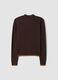 Brown viscose-blend polo-collar jumper, regular fit_6