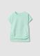 Girls' green slim fit stretch cotton T-shirt_3