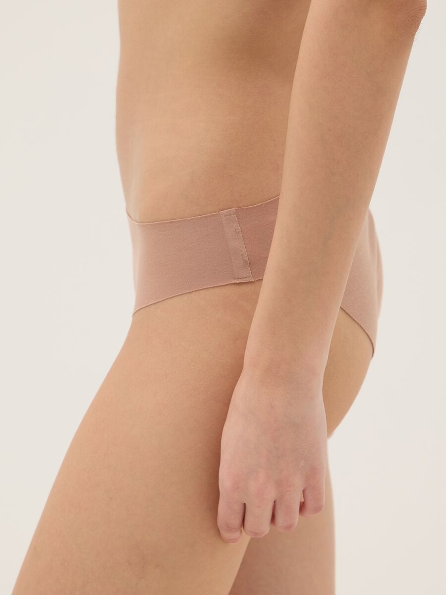 Cueca beige ajustada em algod&atilde;o el&aacute;stico_3