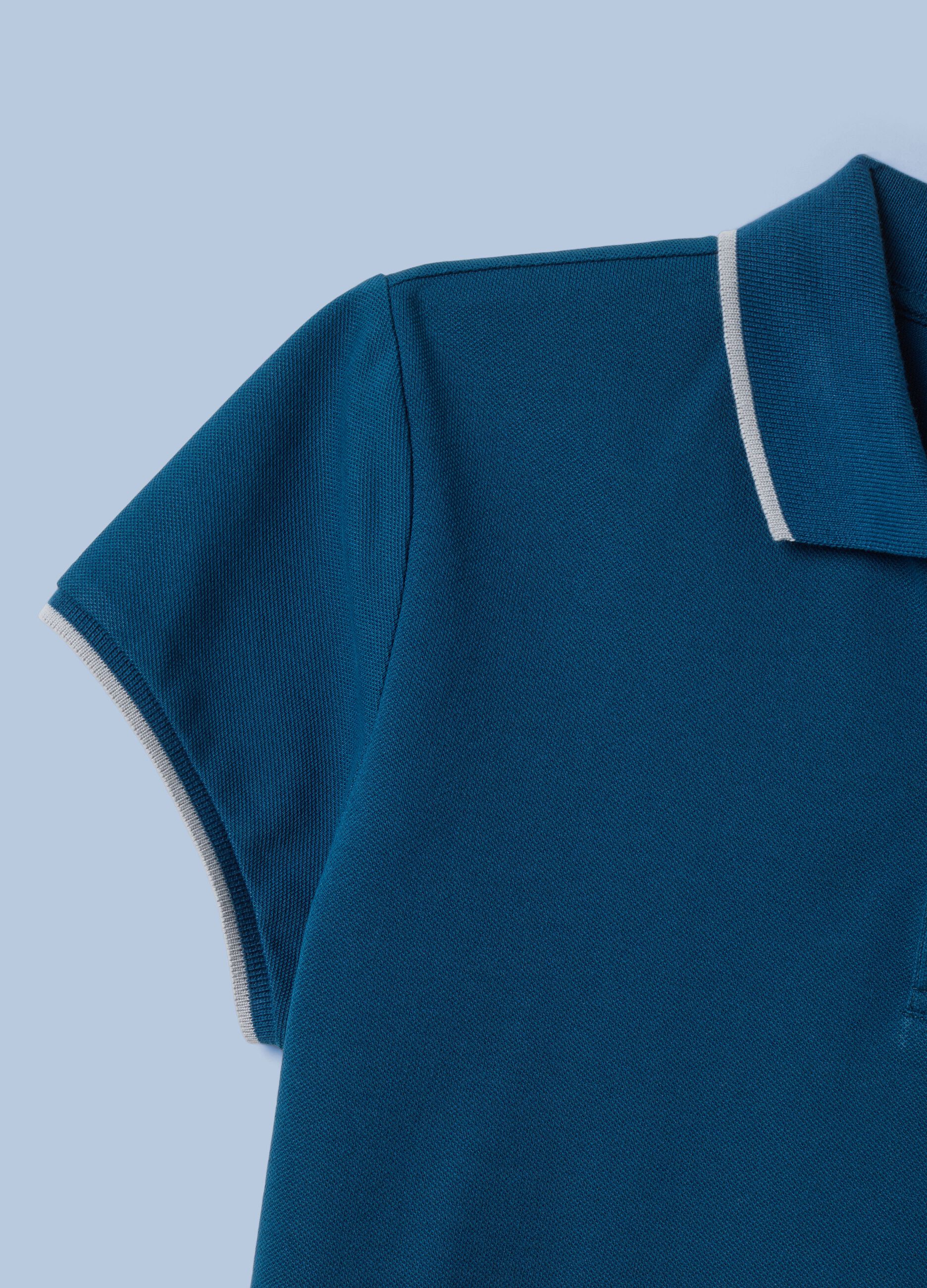 Blaues Poloshirt ALTAVIA SAILING aus Stretch-Baumwolle