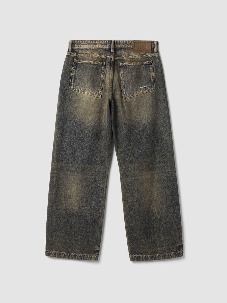 Vintage Wide-Leg Denim in Dark Blue_5