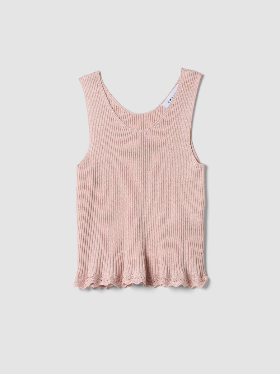 Fitted-Top in Rosa aus Viskosemix_0