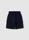 Boys&rsquo; blue 100% cotton regular-fit shorts with elasticated waistband_1