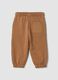 Brown pure cotton oversized joggers with cute animal print_1