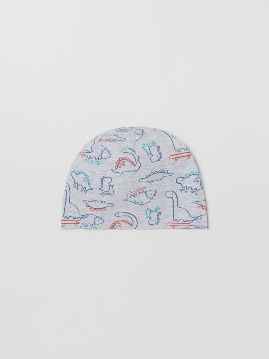 Jersey hat with dinosaur print_0