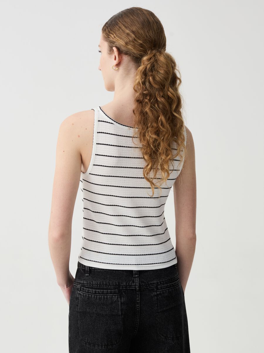 Striped tank top with cut-out detailing_2