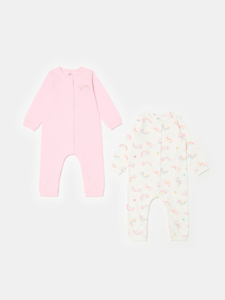 Two-pack onesies in organic cotton with print_1