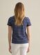 Blue and white striped polo shirt in piquet_3