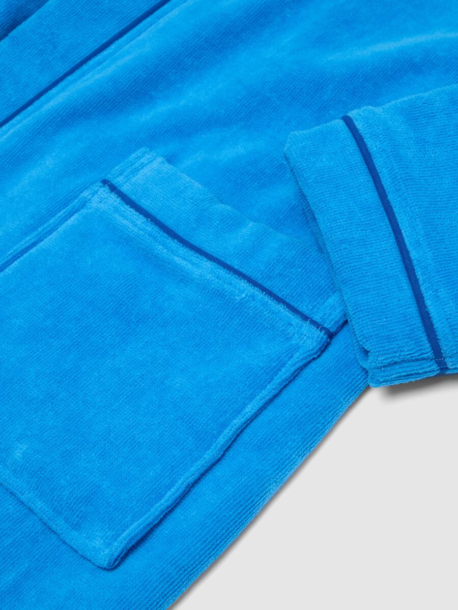 Boys' blue robe in pure organic cotton_2