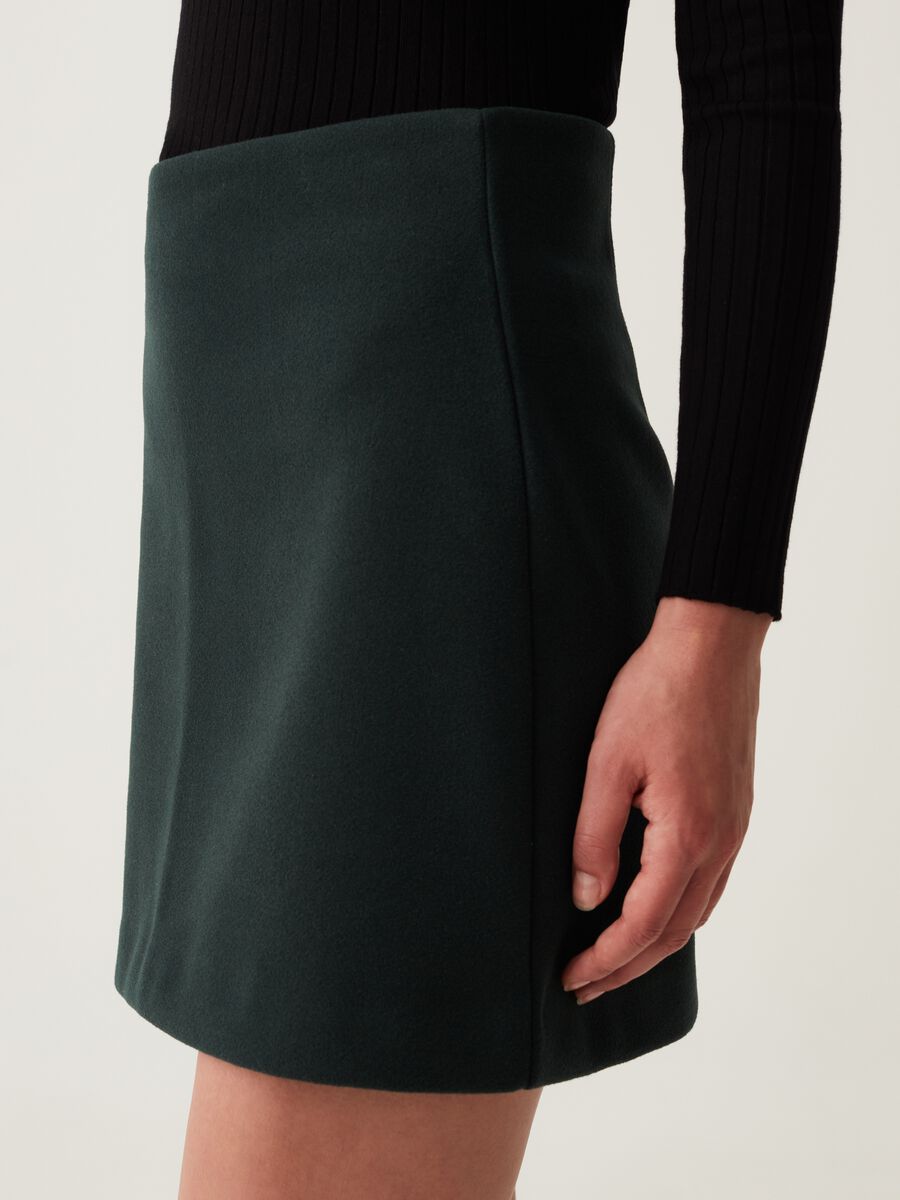 Cloth miniskirt with high waist_3