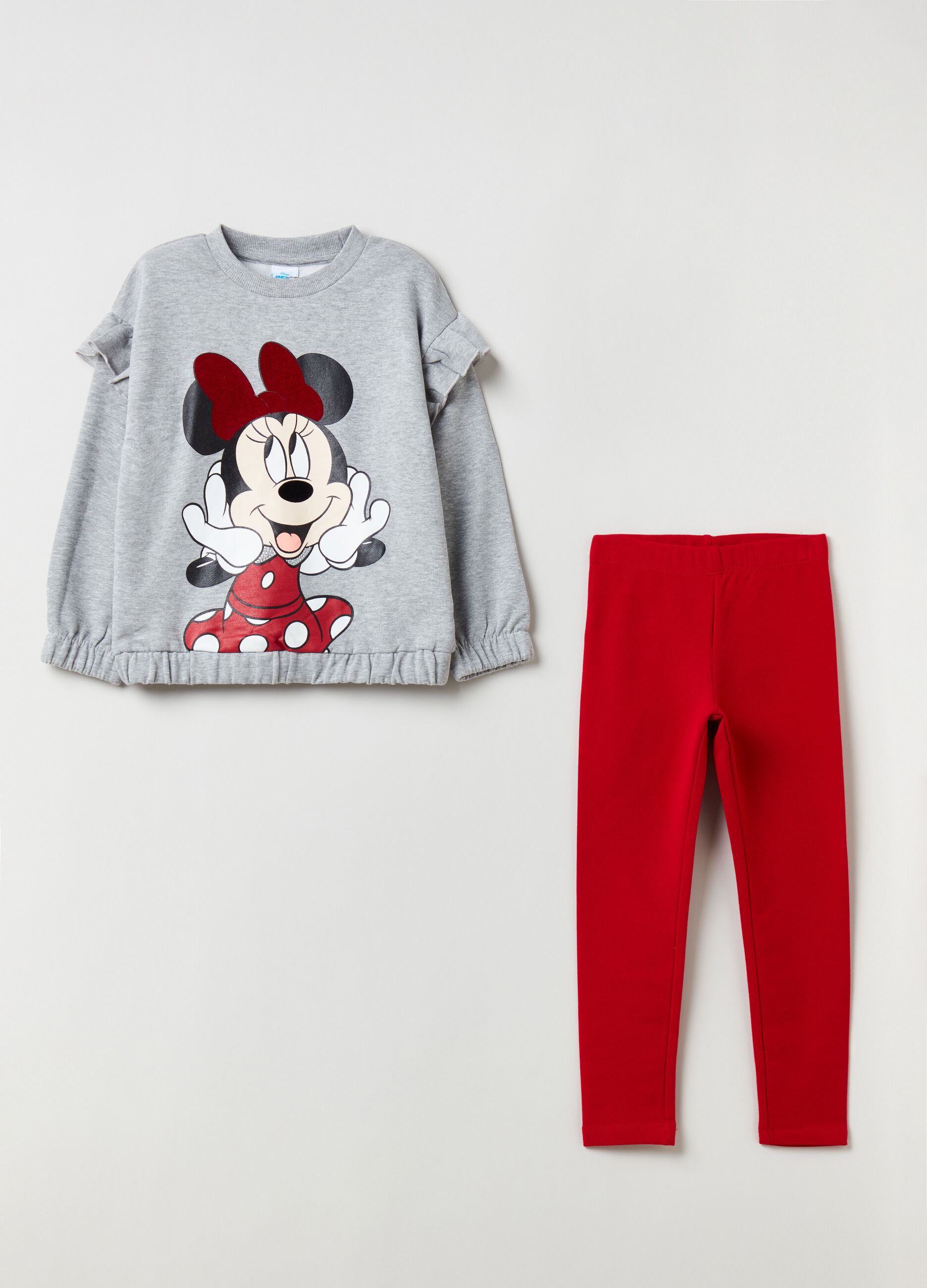 Jogging Minnie Rose Pour Fille - Intérieur Molletonné Chaud, Idéal Pour L'hiver, Couleur Rose Clair
