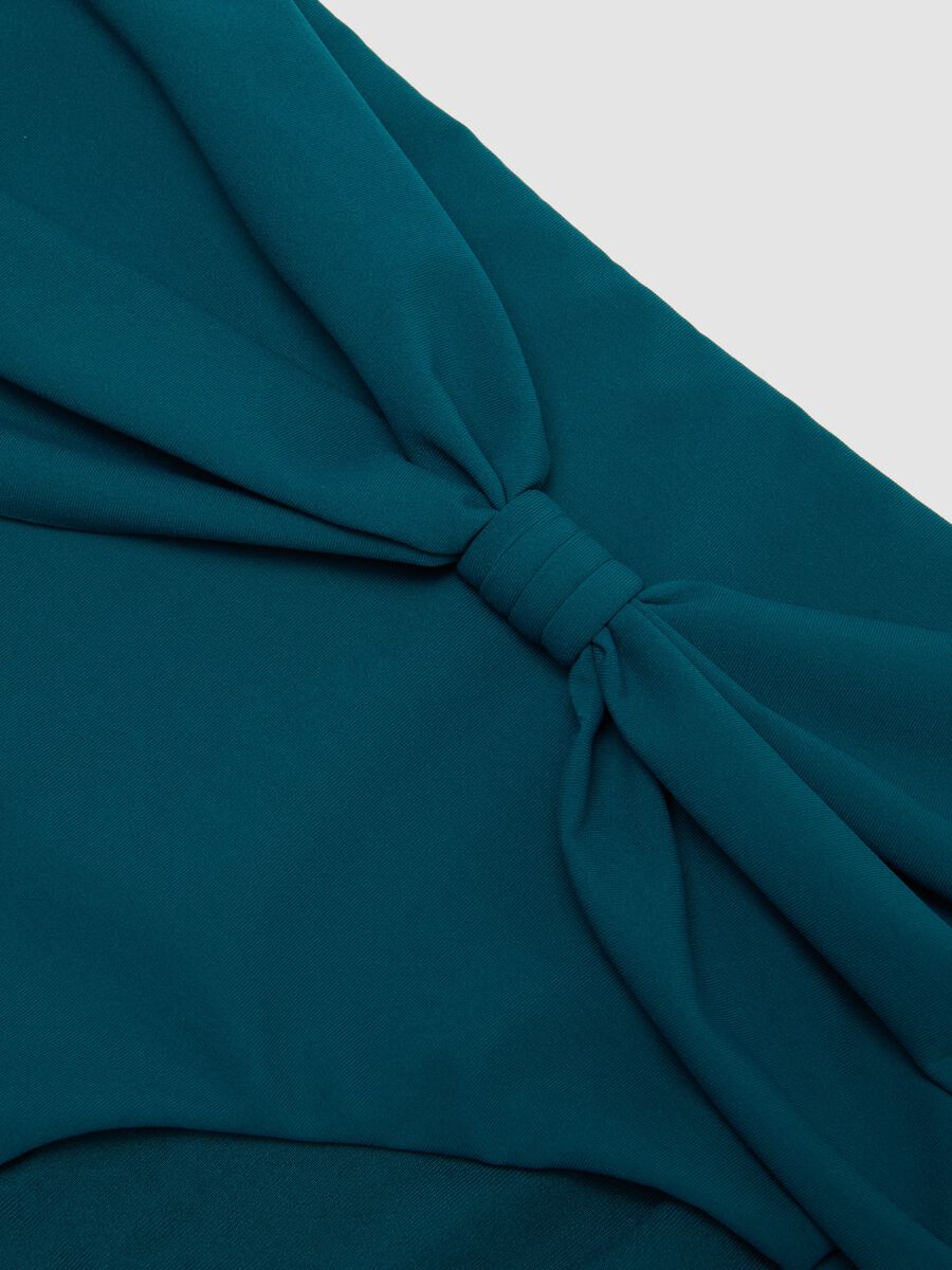 Green bikini bottoms with centre knot in stretchy shaping fabric_5