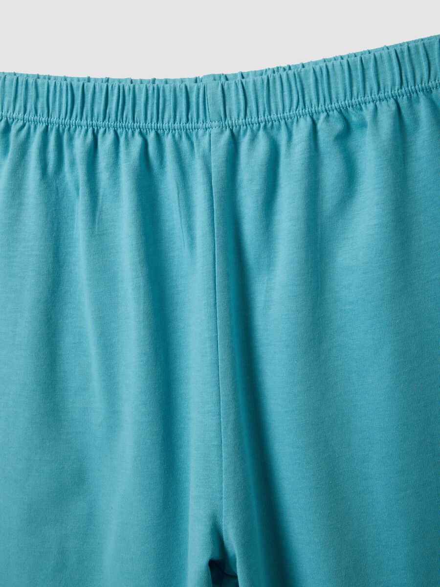 Pigiama corto in puro cotone multicolor da ragazzo con stampe_3