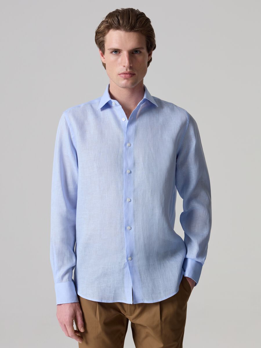Contemporary City shirt in linen_0