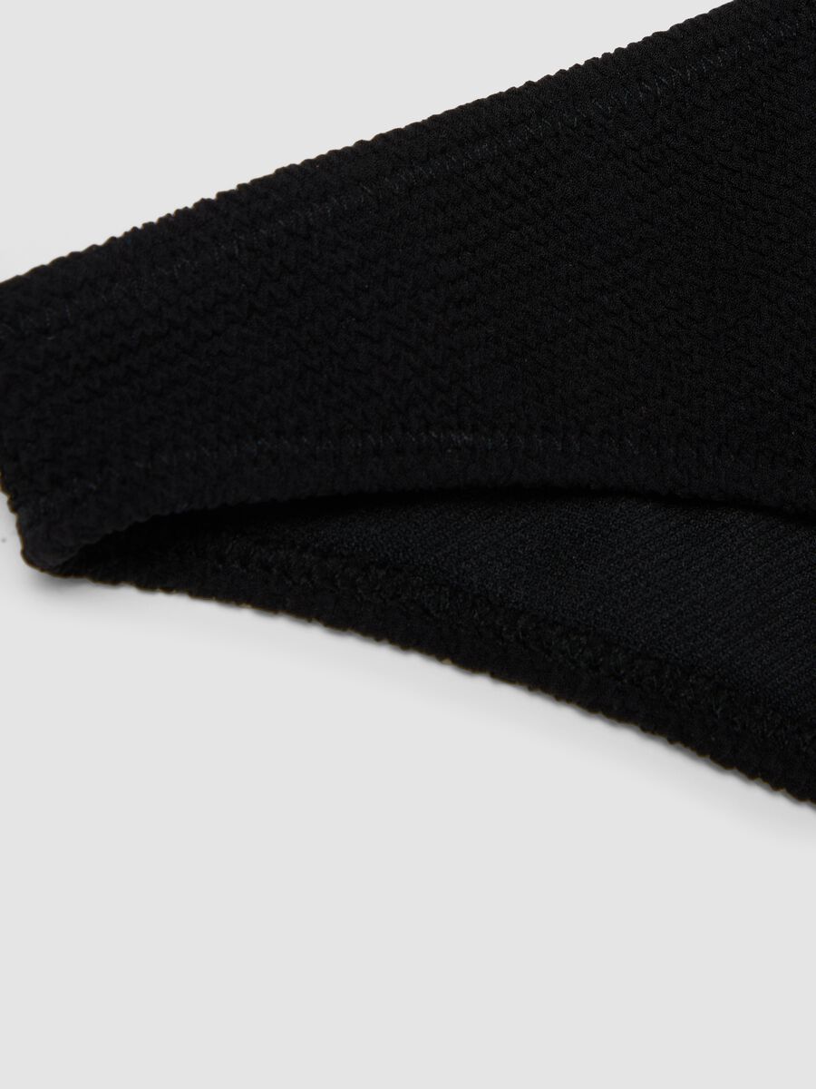 Black textured stretch-fabric bikini_3