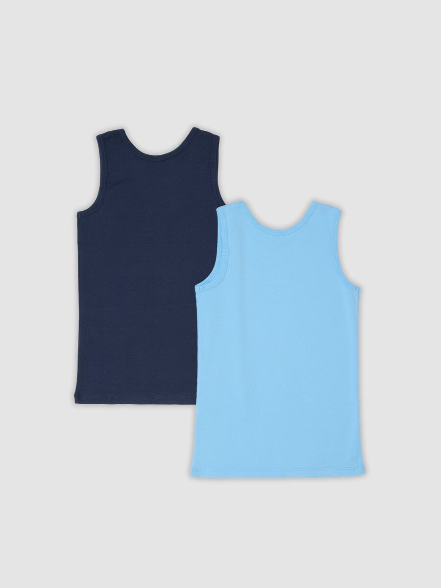 2-pack of multicolour boys' vests in pure organic cotton, regular fit_1