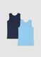 2-pack of multicolour boys' vests in pure organic cotton, regular fit_1