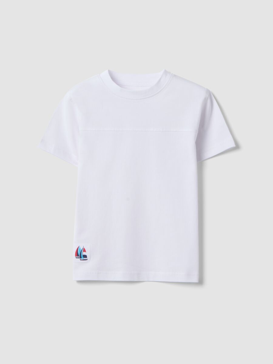 &Lambda;&epsilon;&upsilon;&kappa;ό &pi;&alpha;&iota;&delta;&iota;&kappa;ό T-shirt &alpha;&pi;ό 100% &beta;&alpha;&mu;&beta;ά&kappa;&iota;, oversized &gamma;&rho;&alpha;&mu;&mu;ή_0