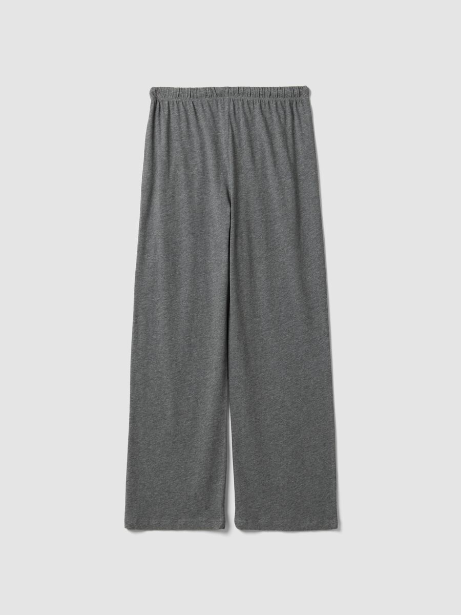Cal&ccedil;as de pijama cinzentas em mistura de algod&atilde;o e viscose_6