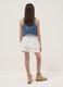 White pure cotton mini skirt_1