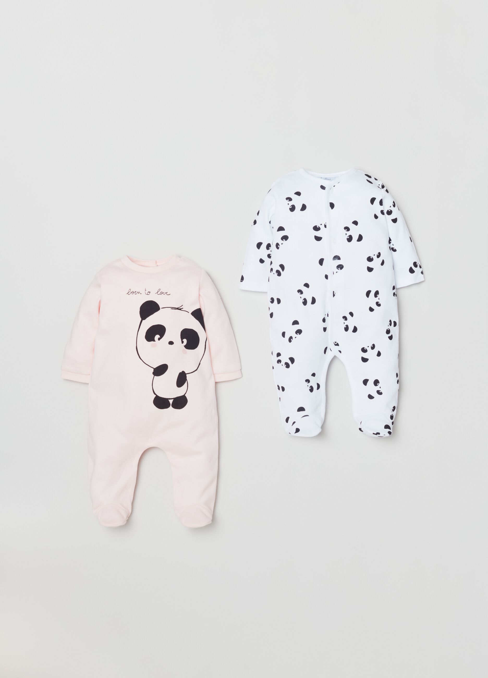 Two-pack cotton onesies with print_0
