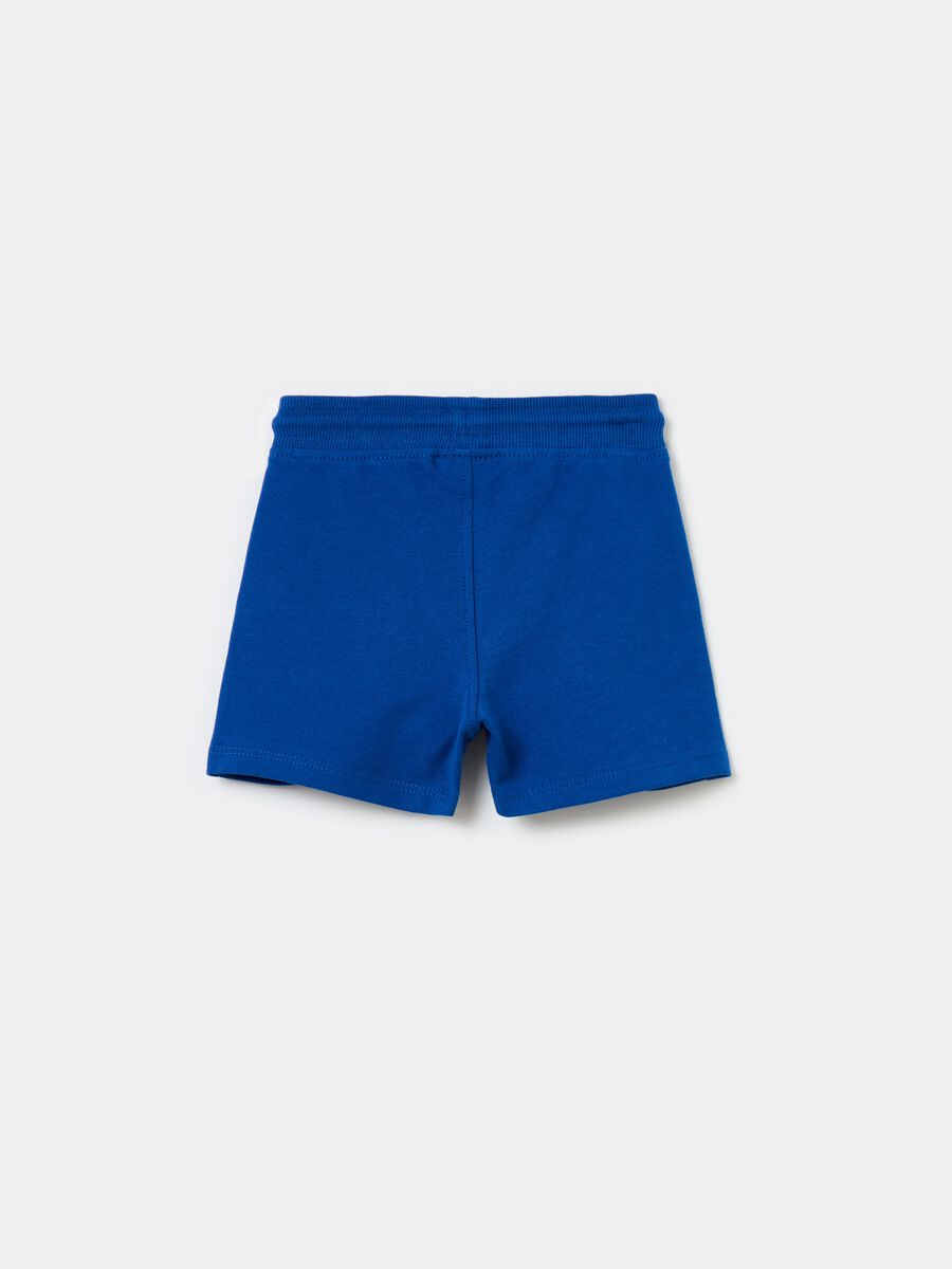Cotton shorts with pockets and drawstring_1