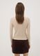 Beiger Rippstrick-Pullover aus Viskosemix mit Stehkragen_3