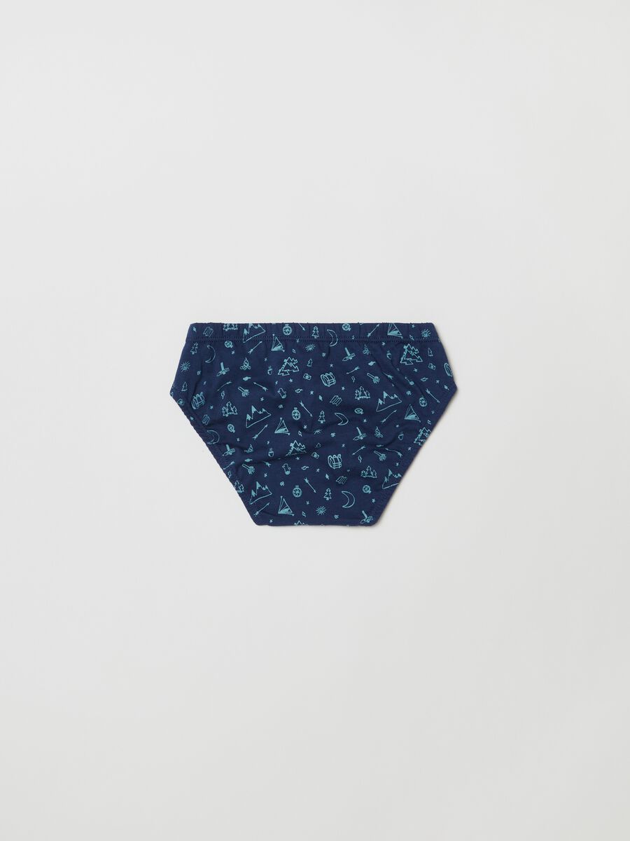 Five-pack cotton briefs with print_1