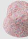 Girls&rsquo; multicolour pure cotton bucket hat with floral print_1